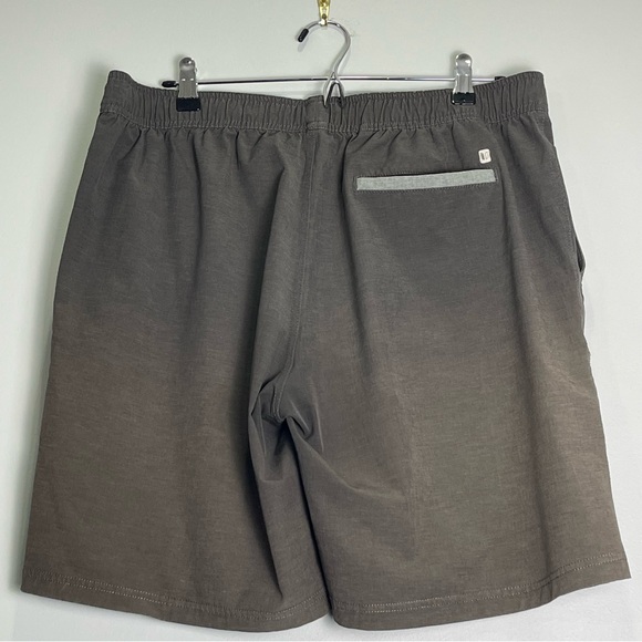 LINKSOUL Men's Shorts Elastic Waist Brown/Gray Stretch Faded Look Size XL - Picture 2 of 10